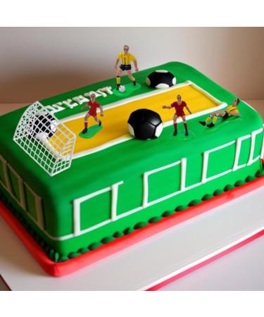 Dekora Football Cake Toppers Birthday Cake Decoration Football and Sport Themed Cake 7 Figures 2 Goals and 1 Ball - Buy Online on GoSupps.com
