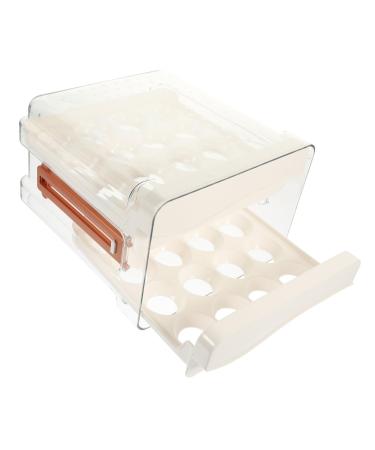 Healeved Egg Sorting Box Plastic Container with Lid Egg Container for Refrigerator Double-layer Egg Holder