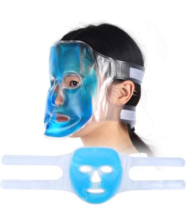 Reusable Hot Cold Gel Facial Mask Cooling Heating Skin Tightening Mask Fatigue Relief Eye Relaxing Ice Gel Mask After Working Studying - Buy Online on GoSupps.com