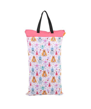 Hztyyier Hanging Wet Dry Cloth Diaper Bag 15.8 x 27.6inch Large Capacity Reusable Diaper Pail Bag for Reusable Diapers or Laundry(#5)