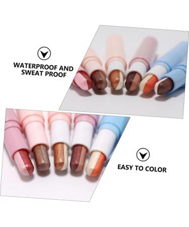 FOMIYES Shimmer Eyeshadow 2pcs Eye Shadow Stick Eyeshadow Stick Women Cosmetic Shadow Makeup Tool Pearlescent The Lazy 1 count (Pack of 1) Blue - Buy Online on GoSupps.com