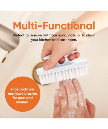 Superio Nail Brush Cleaner - 2 Pack Heavy Duty Scrubber for Toes and Fingernails - Buy Online on GoSupps.com
