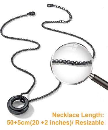 U7 Women's Cremation Urn Necklace | Celtic Knot Dog Feet Wings Crucifix | Stainless Steel Pendant for Ashes | Black Cylinder Chain Jewelry - Buy Online on GoSupps.com