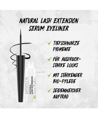 Buy Sante Natural Cosmetics Eyelash Extending Serum & Eyeliner | Full Lashes & Precise Lines - 3.5ml Black - Buy Online on GoSupps.com