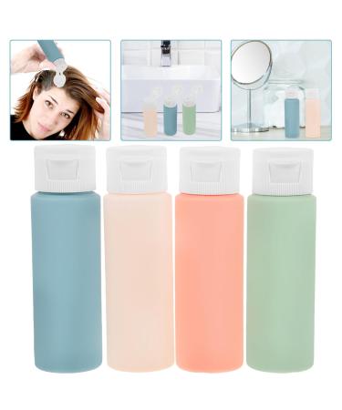 Travel Size Shampoo Bottles Set - 4pcs Squeeze Bottles with Flip Cap | Empty Lotion Bottles (1.76oz) in Blue Pale Pink Red Green - Perfect for Travel - Buy Online on GoSupps.com