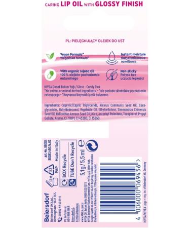 Nivea Lip Balm Lip Oil Candy Pink 5.5 ml - Buy Online on GoSupps.com