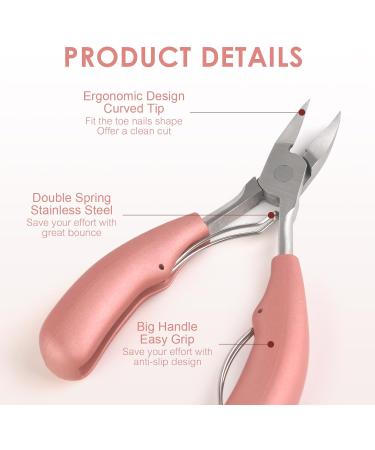 KADS Toenail Clippers Professional Thick & Ingrown Toe Nail Clippers for Men & Seniors Pedicure Clippers Toenail Cutters Super Sharp Curved Blade Grooming Tool - Buy Online on GoSupps.com