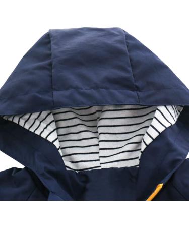 Famuka Baby Boys Hooded Windbreaker Jacket - Toddler Outwear, Navy, 3 Years - Buy Online on GoSupps.com