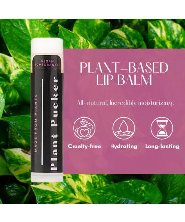 Buy Vegan Lip Balm 3-Pack - Pomegranate Flavor | Organic & Eco-Friendly - Buy Online on GoSupps.com