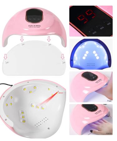 Electric Nail Drill & Acrylic Nail Tips Kit - 36W UV Lamp Gel Manicure Dryer 3D Synthetic Drill & 12 Color Glitter | International Shipping Available - Buy Online on GoSupps.com