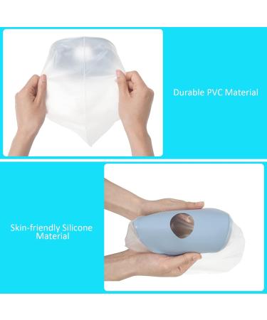 EVERCRYO Waterproof Adult Ankle Cast Cover - Reusable Bandage Protector for Shower Bath - Watertight Protection for Broken Foot Ankle - Blue - Buy Online on GoSupps.com