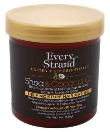 Every Strand Masque Shea & Coconut Oil Deep Moist15 Ounce Jar (443ml) (3 Pack)