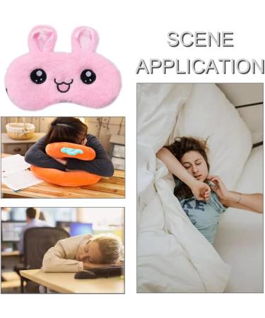 2 Pcs Cartoon Rabbit Sleep Eye Masks - Plush Blackout Sleeping Masks for Travel & Relaxation - Buy Online on GoSupps.com