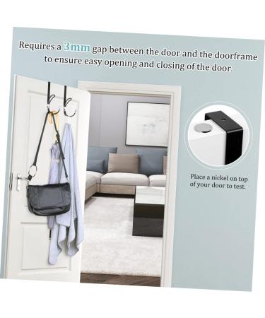 CIYODO 2pcs Hangers Towel Hook Over Door Clothes Hanger Rack Door Organizer Hook Hat Hooks Back Mount Blush Black 17.00X9.00X8.00CM - Buy Online on GoSupps.com