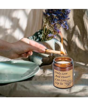 Scented Lavender Soy Wax Candle - Handmade Gift for Women - 50 Hours Long Lasting Aromatherapy - Perfect Gift for Friend - Buy Online on GoSupps.com