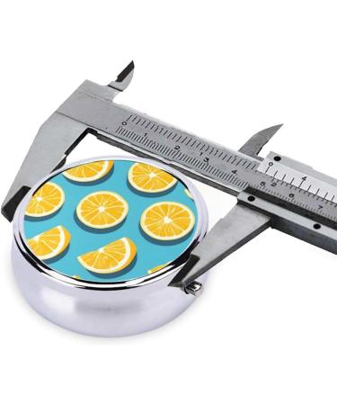 Portable Lemon Wedges Round Pill Box Organizer - 3 Compartment Travel Pill Box for International Shipping - Buy Online on GoSupps.com