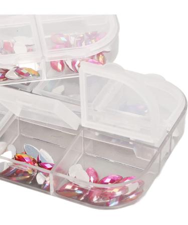 Flat Nail Stickers With Diamonds 2 Boxes Nail Rhinestones Flat Back Assorted Bright Colors Sparkling Widely Used Nail Art Stones for Manicure DIY Makeup - Buy Online on GoSupps.com