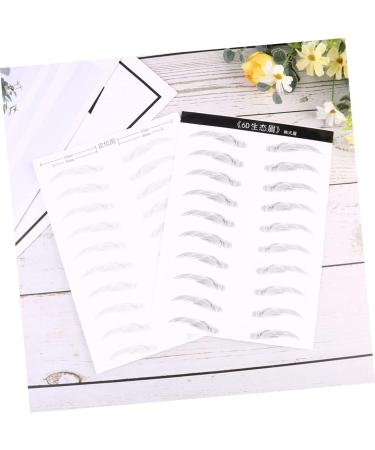 DOITOOL 2 Pairs Skz Stickers Eyebrowsb Artificial Eyebrow Patch Eyebrow Stickers Water Proof 3d Makeup Tools - Buy Online on GoSupps.com