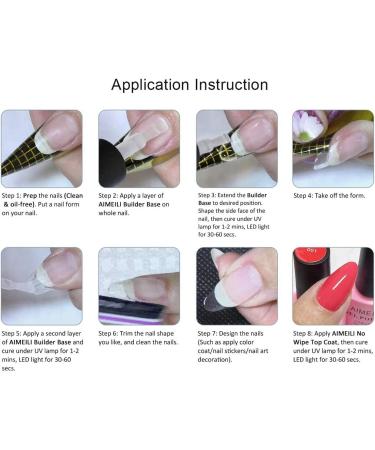 AIMEILI Clear Building Nail Gel Builder Base 7 in 1 in a Bottle for Nails Extension Base Coat Nail Repair Nail Strengthen Decoration Glue Quick Extension Gel 15ml Clear 15 ml (Pack of 1) - Buy Online on GoSupps.com