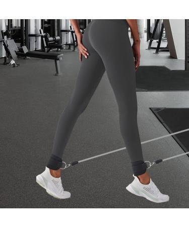2 Pieces Foot Loops Cable Pull - Fitness Ankle Straps with D-Rings & Carabiners for Leg Extensions | Black - Ideal for Men & Women - Buy Online on GoSupps.com