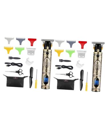 Angoily 2 Sets Oil Head Stainless Steel Man Beard