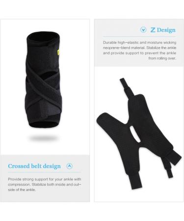 Yosoo Ankle Brace - Breathable Neoprene Adjustable Compression Support for Sprains & Tendons | One Size | Black - International Shipping Available - Buy Online on GoSupps.com