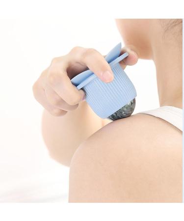 Massage Rollerball Manual Muscle Massage Device for Neck & Shoulder Relief | Reduce Fatigue & Promote Relaxation (Blue) - Buy Online on GoSupps.com