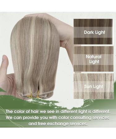 Hetto Clip-In Real Remy Hair Extensions - Ash Blond Highlights Medium Blond #17/23 - 80g 30cm - Premium Quality Hair Extensions for Effortless Style - Buy Online on GoSupps.com