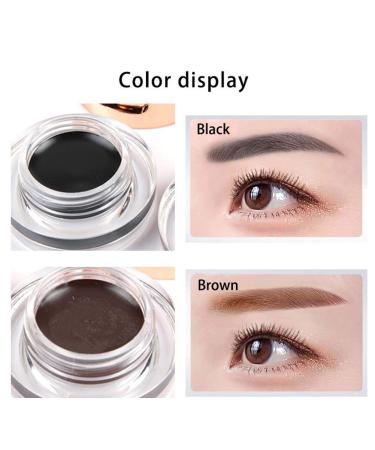 2 in 1 Waterproof Eyebrow Pencil & Eyeliner - Durable Smoky Eyes Makeup Tool - Brown & Black - Buy Online on GoSupps.com