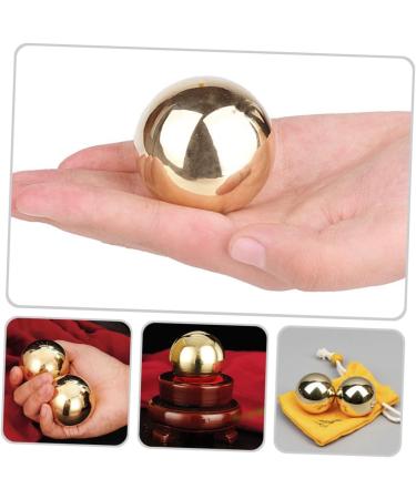 Beavorty Brass Gymnastics Balls - Set of 4 Decorative & Massage Hand Rolling Balls for Home & Fitness - Buy Online on GoSupps.com