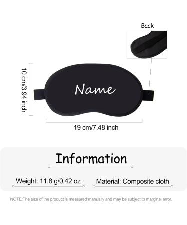 Personalized Custom Name Silk Eye Mask | Adjustable Strap | Joyforisa Eye Covers for Sleeping | Ideal Gift - Buy Online on GoSupps.com