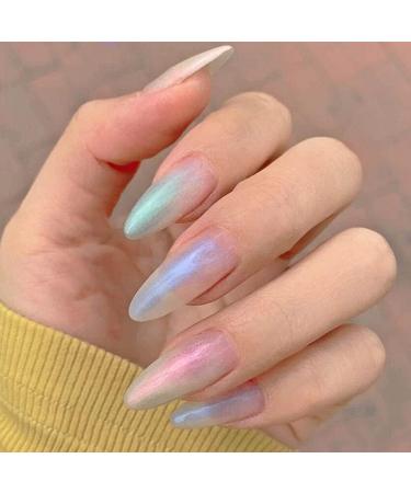 Folmywy Chrome Nail Powder Aurora Set 6 Colors Metallic Mirror Effect Pigment Solid Iridescent Neon Manicure Glitter Home DIY Salon Gel Fingernails Polish Aurora Color - Buy Online on GoSupps.com