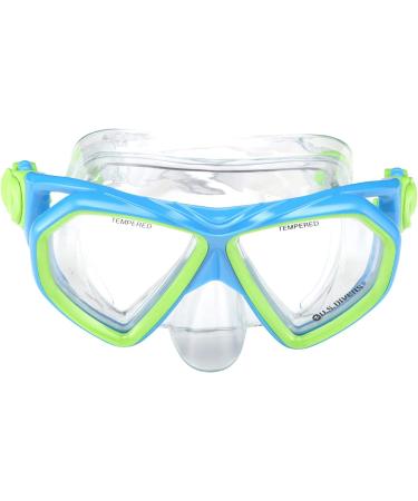 U.S. Divers Dorado Jr Kids Snorkeling Set - Fog Resistant Lens, Splashguard Snorkel, Adjustable Fins - Fun Blue, Ages 6+, Medium - Buy Online on GoSupps.com