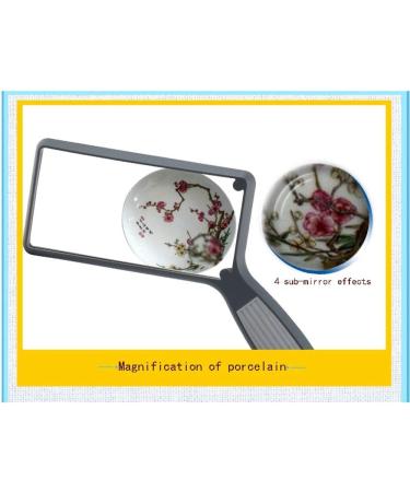 Rectangular Hand-held Magnifying Glass HD Lens 2.5X-5X Double-Layer Acrylic Lens Comfortable and Lightweight Magnifying Glass Made in China - Buy Online on GoSupps.com