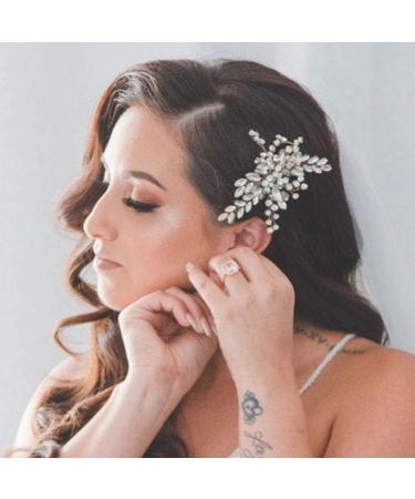 Catery Bride Wedding Hair Comb Rhinestones Silver Side Combs Crystal Hair Jewelry Bridal Hair Piece Clips Hair Accessories for Women and Girls (A-Sliver) - Buy Online on GoSupps.com