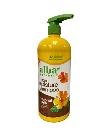 Alba Botanica More Moisture Shampoo Coconut Milk 34 Oz