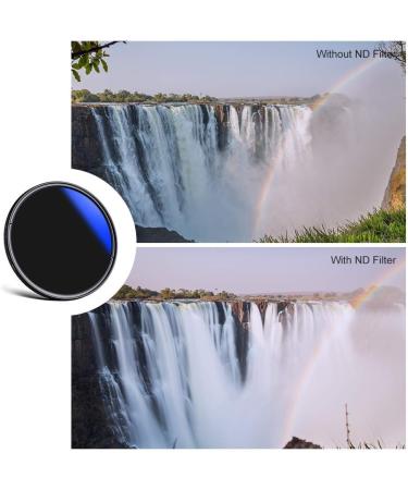 K&F Concept 62mm Variable ND Filter ND2-ND400 1-9 Stop Ultra-Slim Coatings for Camera Lens with Cleaning Cloth - Buy Online on GoSupps.com