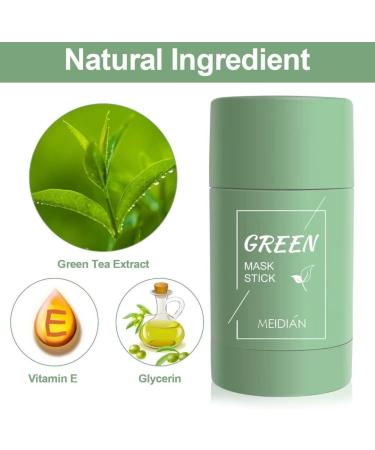  BROEYOUE 1 x Green Mask Stick Green Tea Cleansing Mask Stick Deep Cleans Pores Controls Seum and Eliminates Blackheads Suitable for Women and Men of All Skin Types - Buy Online on GoSupps.com