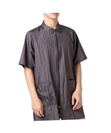 SOESFOUFU Woman Hair Dye Clothes Men Jackets Barber Apron Cape Hair Dye Jacket Nursing Gown Mens Coat Thobes for Men Barber Vest Tank Tops Hair Dye Short Sleeve Work Nursing Clothes Shirt