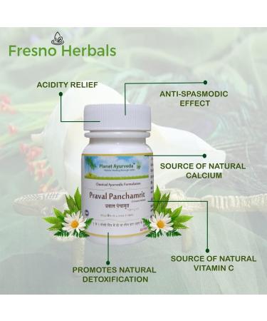 Planet Ayurveda Praval Panchamrit | The Ayurvedic Treatment of Bloating| Natural Digestive System Support | Maintain Healthy Urinary System | 60 Veg Capsules Each, Pack of 1 - Buy Online on GoSupps.com