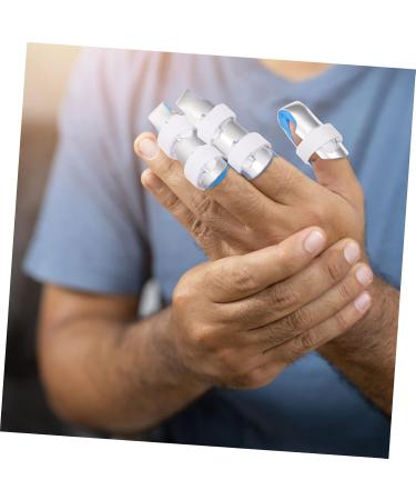 FRCOLOR 3pcs Finger Pressing Device - Thumb & Finger Protector Brace Metal Board & Sponge Capsule for Care - Blue - Buy Online on GoSupps.com