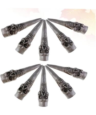 Amosfun 2 Sets Halloween Decor Fancy Witch Fingers Halloween False Nails Nail Art Halloween Costume Accessories Halloween Scary Props Artificial Nails Cat Claw Nail Set Skeleton - Buy Online on GoSupps.com