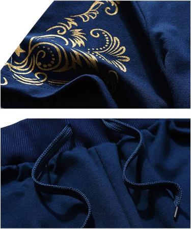 PASOK Men's Casual Tracksuit Set - X-Large Short Style Blue - Buy Online on GoSupps.com