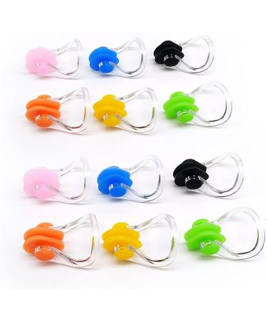 BRBD Waterproof Silicone Swimming Nose Clip Plugs for Adults & Children 7+ - 12 Pack - Buy Online on GoSupps.com