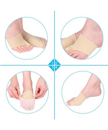Bunion Corrector Kit for Hallux Valgus Relief - Toe Separator Pad, Protector Sleeve, Metatarsal Cushion Socks for Day and Night Use - Men and Women - Buy Online on GoSupps.com