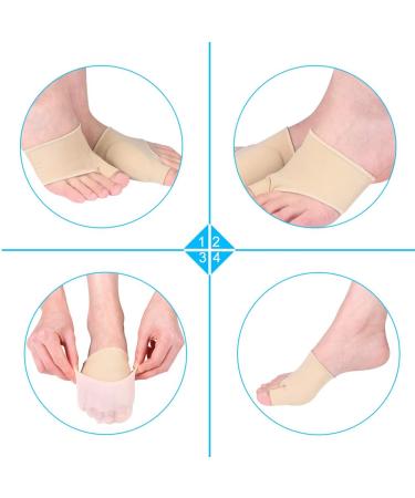 Foot Toe Joint Bandage Bunion Sleeve Protector with Metatarsal Toe Pad - Forefoot Cushion Socks for Foot Support - Buy Online on GoSupps.com