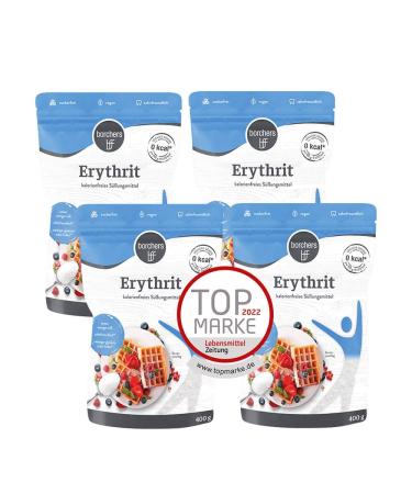 4x borchers 100% erythritol | sugar alternative | calorie-free | erythritol | 4x 400 g