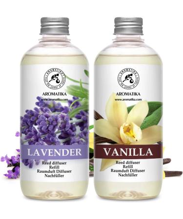 Fuller Vanilla & Lavender Room Fragrance Diffuser Refill Set - 2x500ml | Long-Lasting Home Scent | International Shipping - Buy Online on GoSupps.com