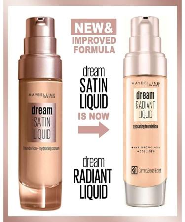 Maybelline Dream Radiant Hydrating Foundation - 02 Fair Beige - 12-Hour Hydration - Buy Online on GoSupps.com