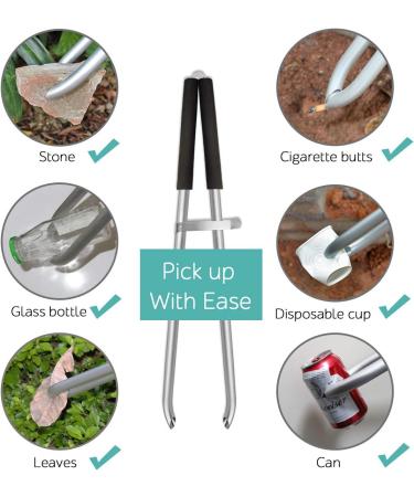 Buy EJG 92 cm Commercial Garbage Grip - Lightweight Aluminum All-Purpose Gripper for Waste Collection & Garden Cleanup - Rustproof & Durable (Black) - International Shipping Available - Buy Online on GoSupps.com